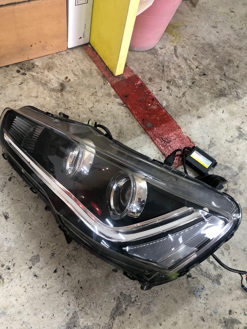 Aftermarket Evo X/ Evo 10/ Lancer Ex headlights/ Proton Inspira, Car