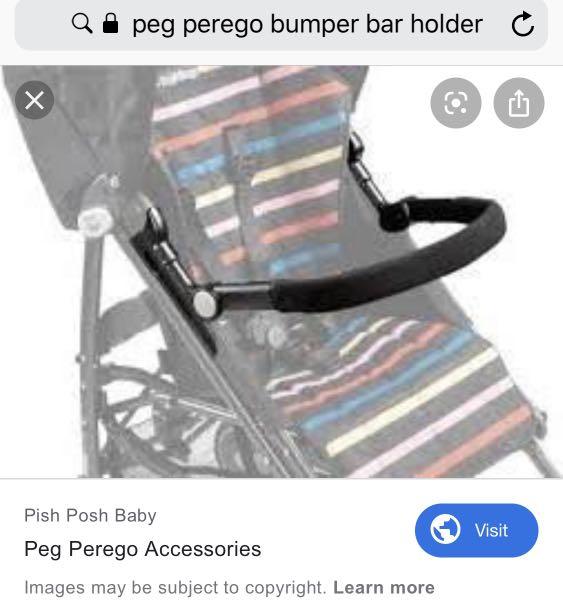 Asesoris Stroller Peg Perego Pliko Mini Bumper Bar Holder Bayi