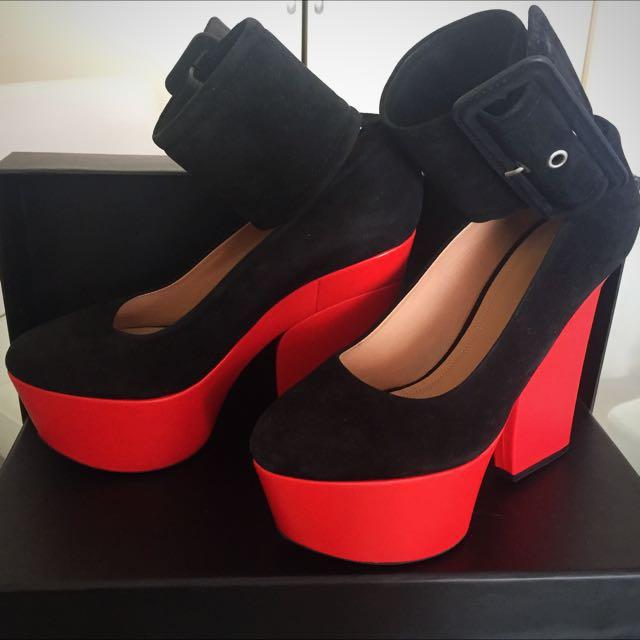 red platform shoes