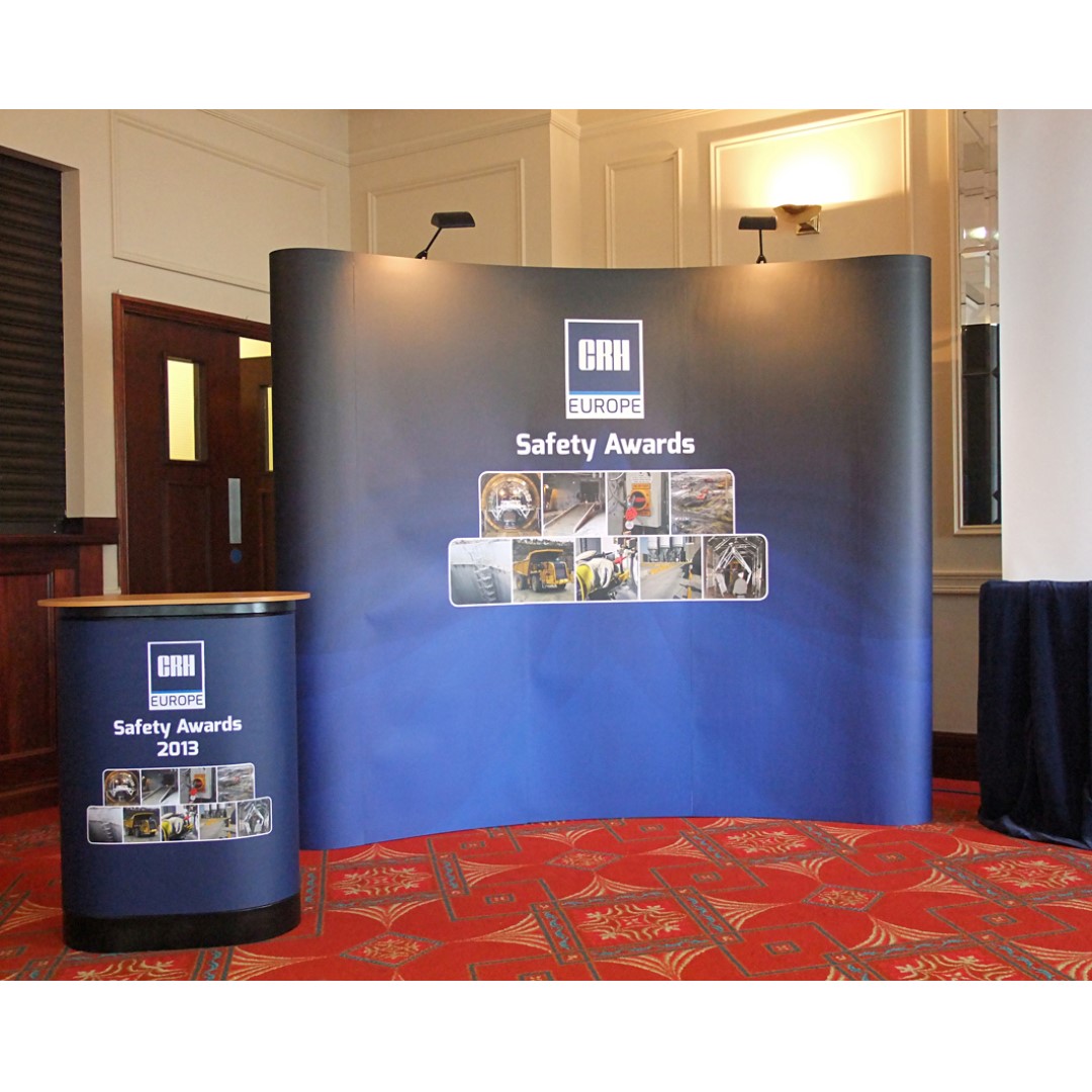 Backdrop Banner Stands Pop Up Wall Curve Magnetic Trade Exhibition Event Backdrop Banner Stand Everything Else Others On Carousell