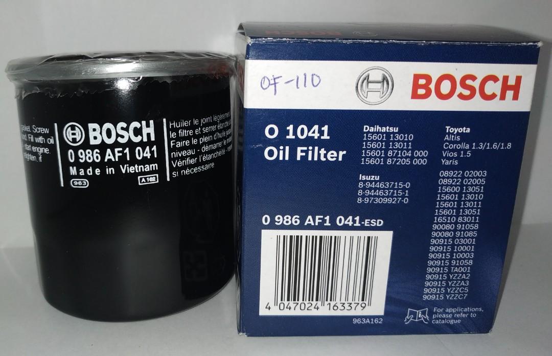 bosch oil filter o1041 for toyota and lexus car parts accessories maintenance fluids and filters on carousell
