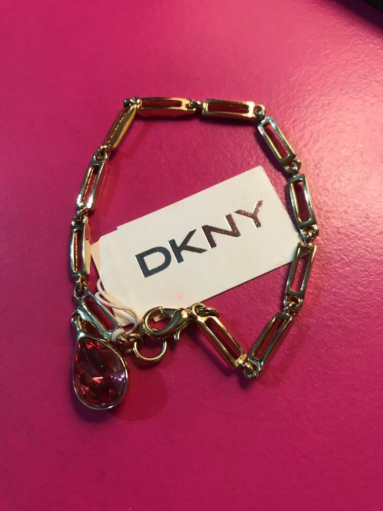 DKNY Gold-Tone Crystal & Color Bangle Bracelet - Macy's