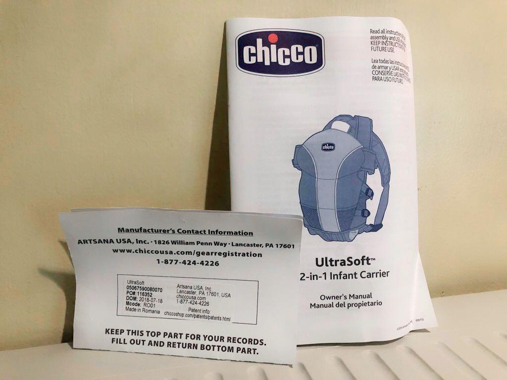chicco ultrasoft 2 in 1 infant carrier