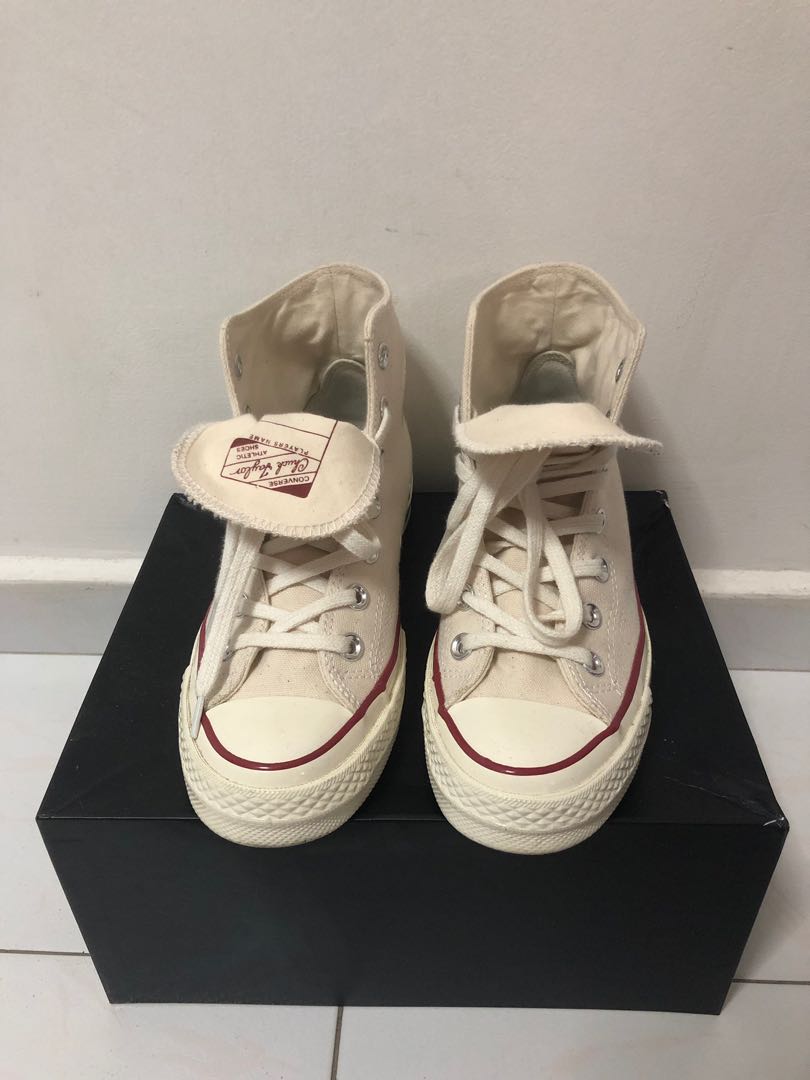 Converse Chuck 70 High Top Parchment Garnet Egret UK 4 23CM