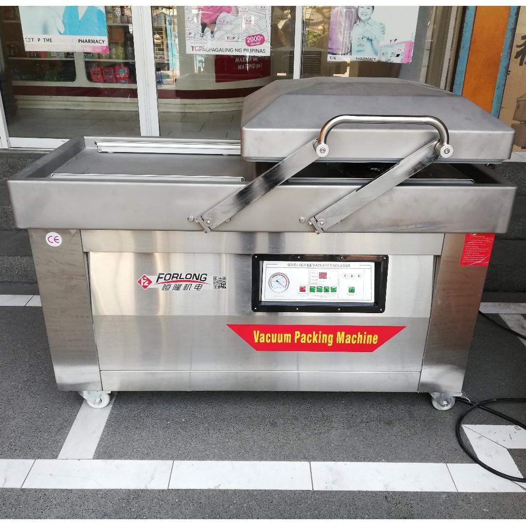 Double chamber vacuum sealing machine DZ500 (Category: Coffee Machines & Makers) located in Valenzuela. Submitted by eightlife_trading (Listing ID 252196998, Image 1). Description: OTHER AVAILABLE PRODUCTS: • Other Vacuum Machines • Vacuum bags • Foot Sealer Series • Band Sealer • Induction Sealer Series • Coding and Labeling Machines • Air Compressor • Weighing Scale • Manual Forklift Pallet Stacker • Electric capping machine • Portable Bag clos