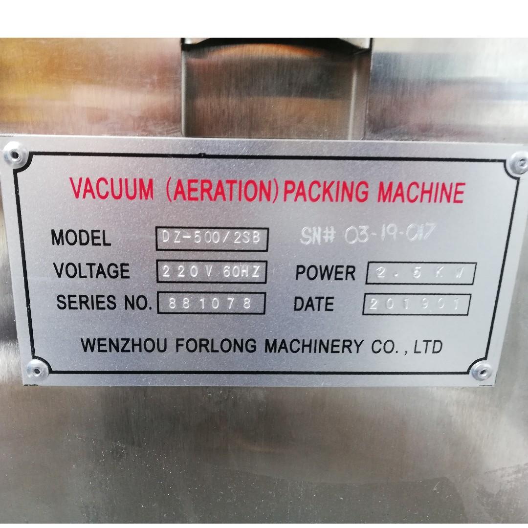 Double chamber vacuum sealing machine DZ500 (Category: Coffee Machines & Makers) located in Valenzuela. Submitted by eightlife_trading (Listing ID 252196998, Image 3). Description: OTHER AVAILABLE PRODUCTS: • Other Vacuum Machines • Vacuum bags • Foot Sealer Series • Band Sealer • Induction Sealer Series • Coding and Labeling Machines • Air Compressor • Weighing Scale • Manual Forklift Pallet Stacker • Electric capping machine • Portable Bag clos