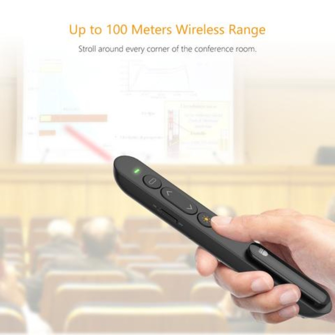 Doosl 2.4GHz Wireless Powerpoint Clicker Presentation Pointer Presenter Remote Control Pen