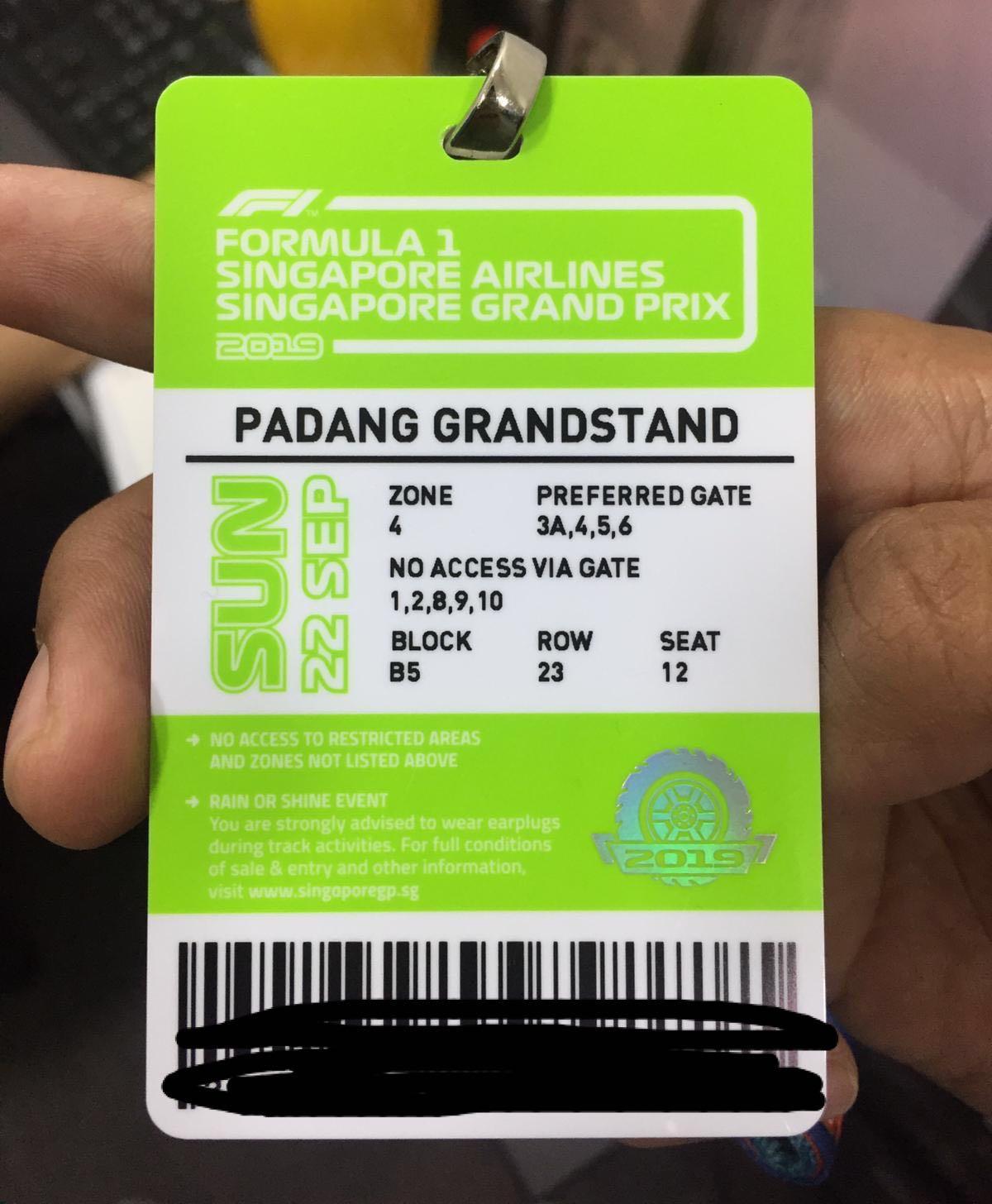 F1 ticket card/f1 pass, Tickets & Vouchers, Local Attractions