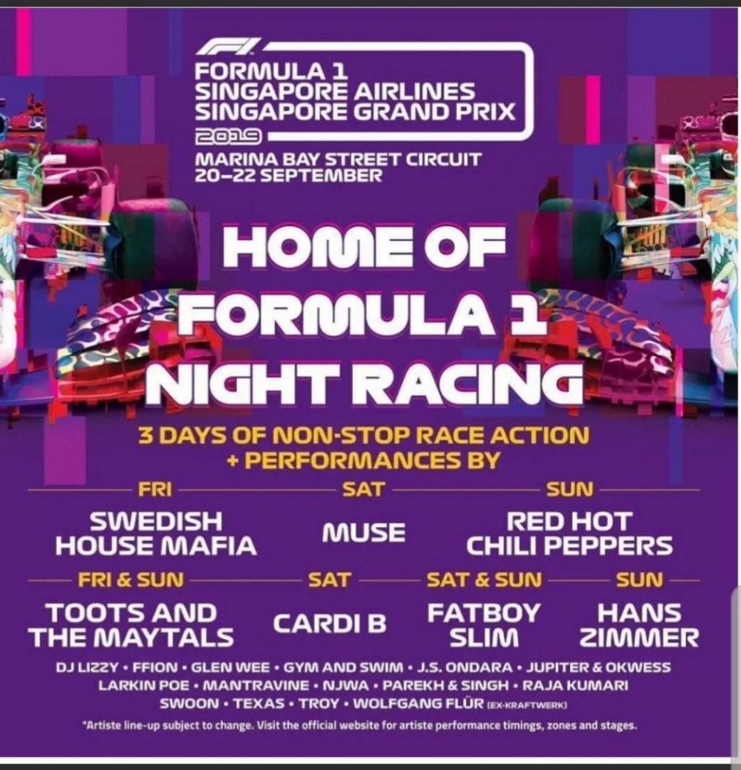 F1 Tickets 2019, Tickets & Vouchers, Event Tickets on Carousell