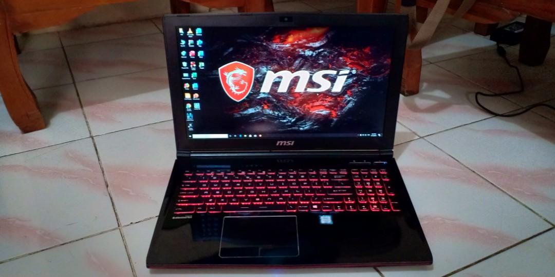 For Sale Laptop Gaming Msi Ge62vr 6rf Spek Core I7 6700hq Ram 8gb Ddr4 Hardisk 1tb 128gb Vga Intel Hd Gtx 1060 3gb Elektronik Komputer Laptop Di Carousell