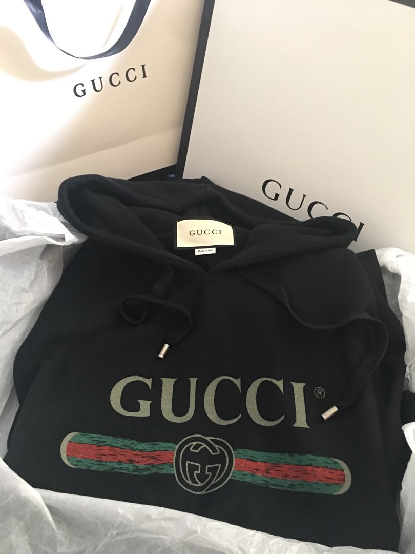 Gucci Classic Logo Hoodie XS Carousell
