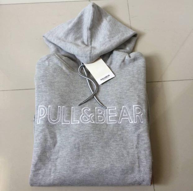 pull and bear grey hoodie