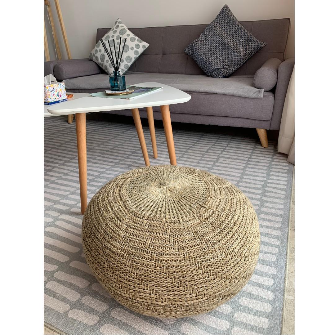 Ikea Sandared Pouffe In Beige Home Decor Footstool Furniture Others On Carousell