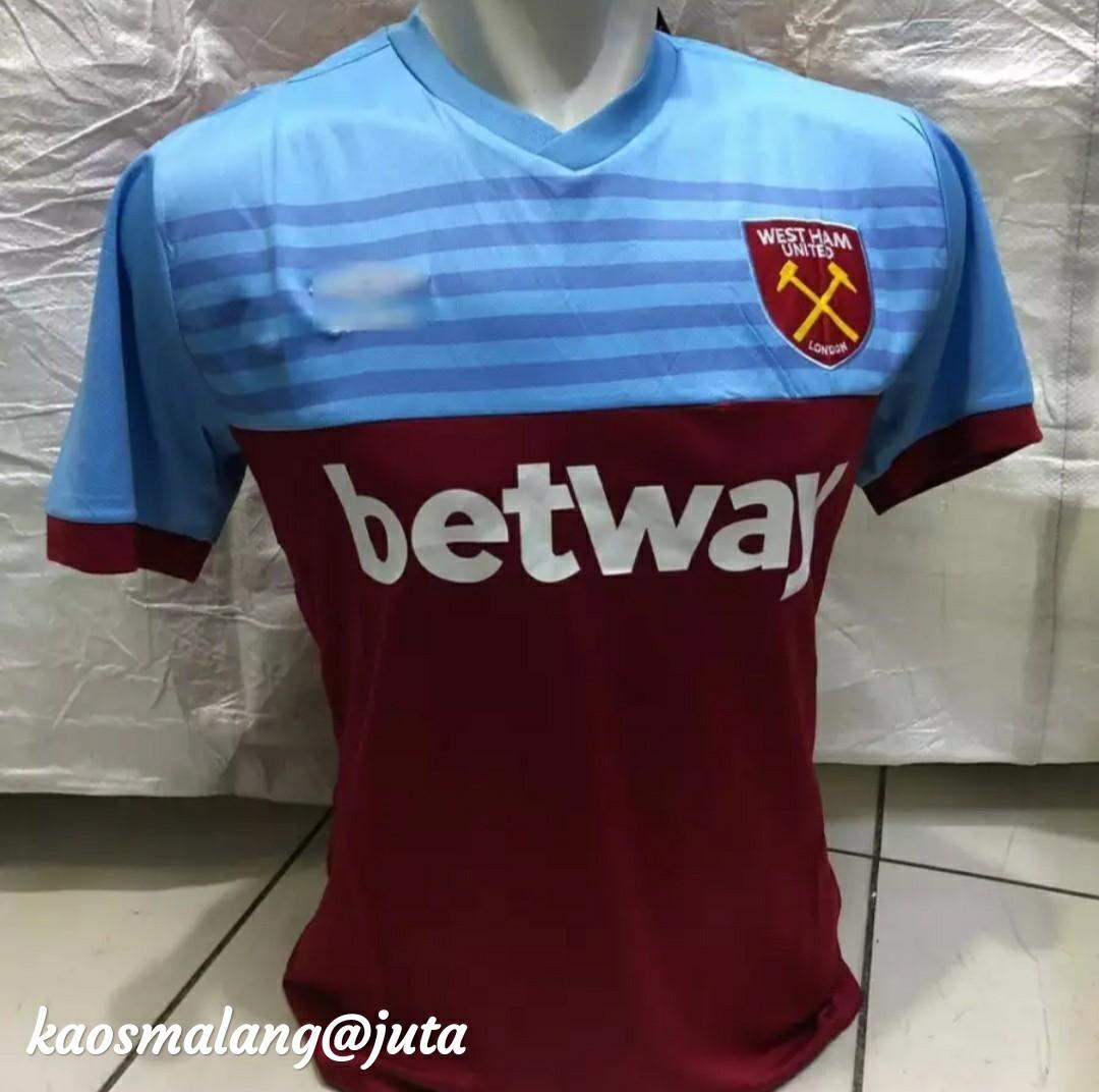 Jersey Bola Westham Home 19 20 Olah Raga Baju Olahraga Di Carousell