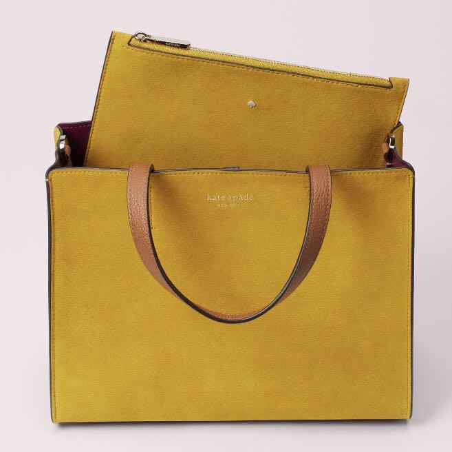 Kate spade sam suede medium clearance satchel