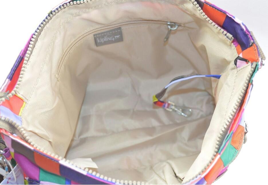 Kipling CORALIE Squared Red Shoulder Crossbody Bag, Women's Fashion