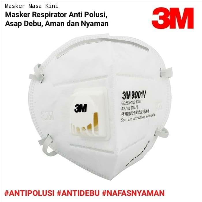 MASKER 3M 9001V ANTI POLUSI ANTI DEBU PM 2.5, Kesehatan & Kecantikan