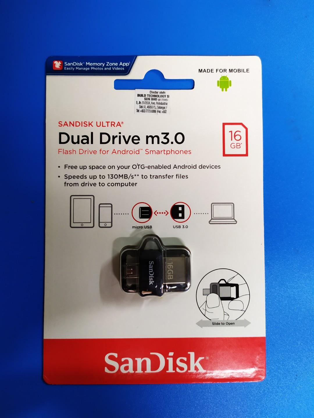 SanDisk 16 GB Ultra Dual m3.0 USB OTG Pen Drive
