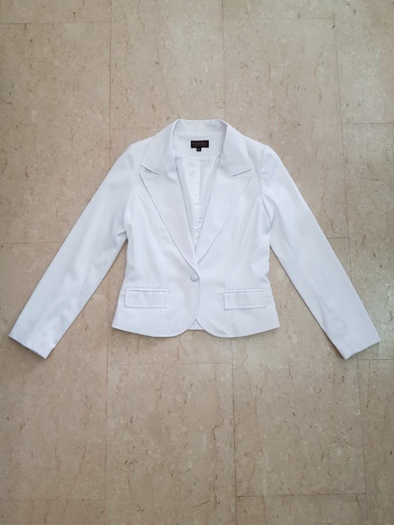 White discount dressy blazer