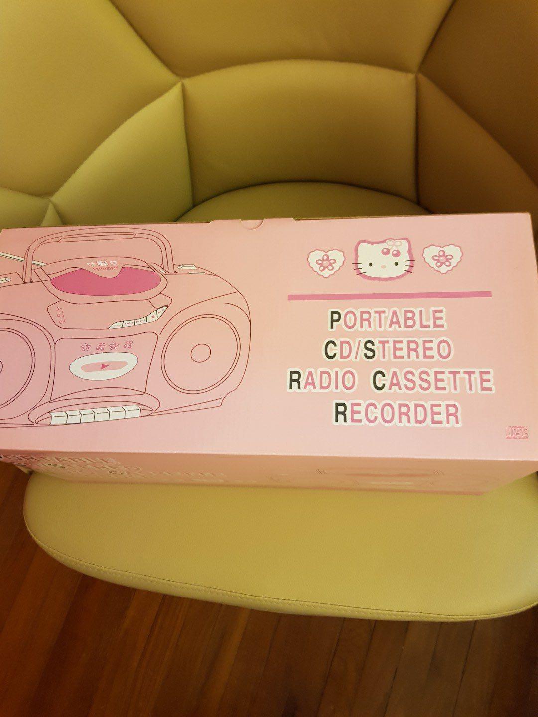 Portable Hello kitty cassette CD player, Audio, Portable Music Players
