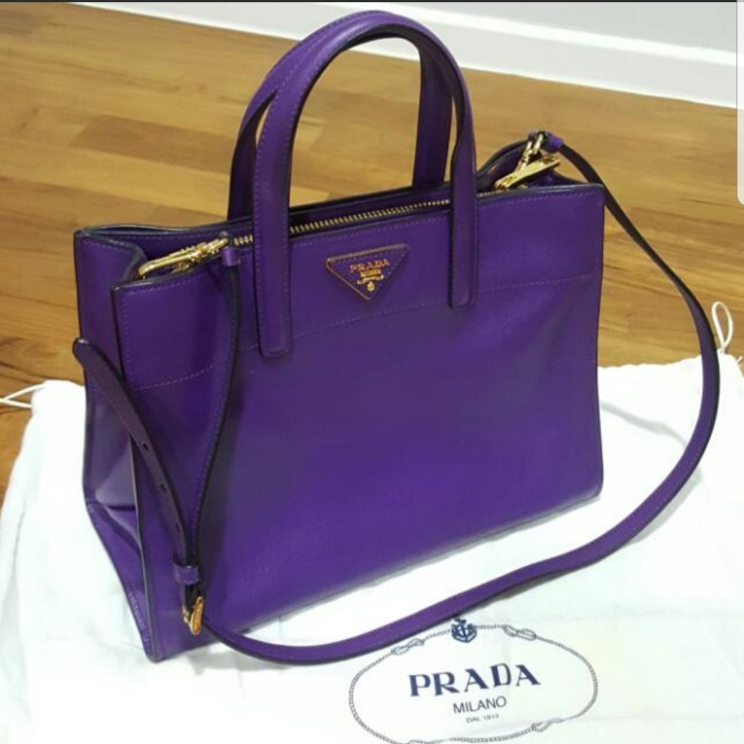 purple prada bag