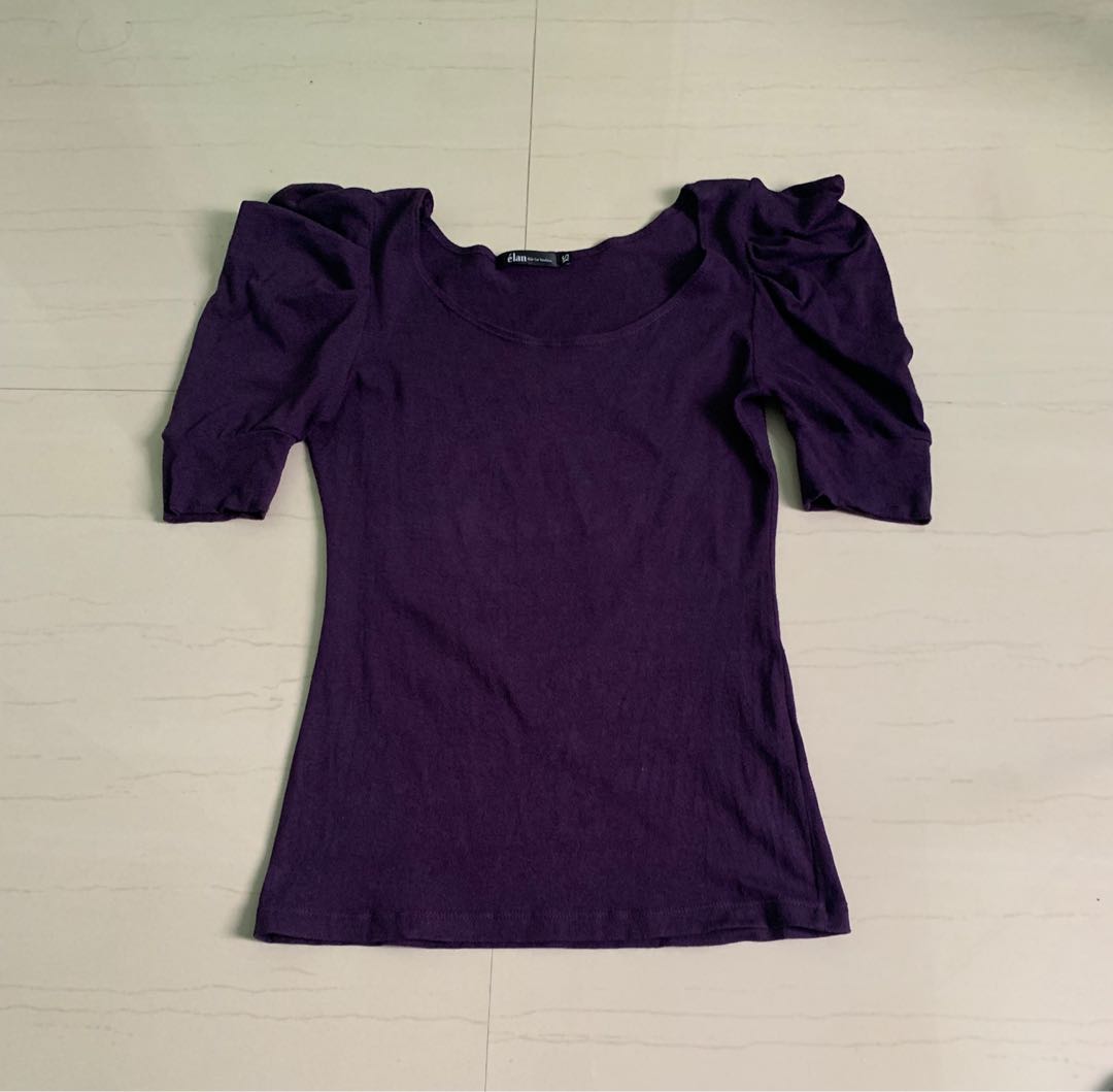Purple Leather Blouse main image 1