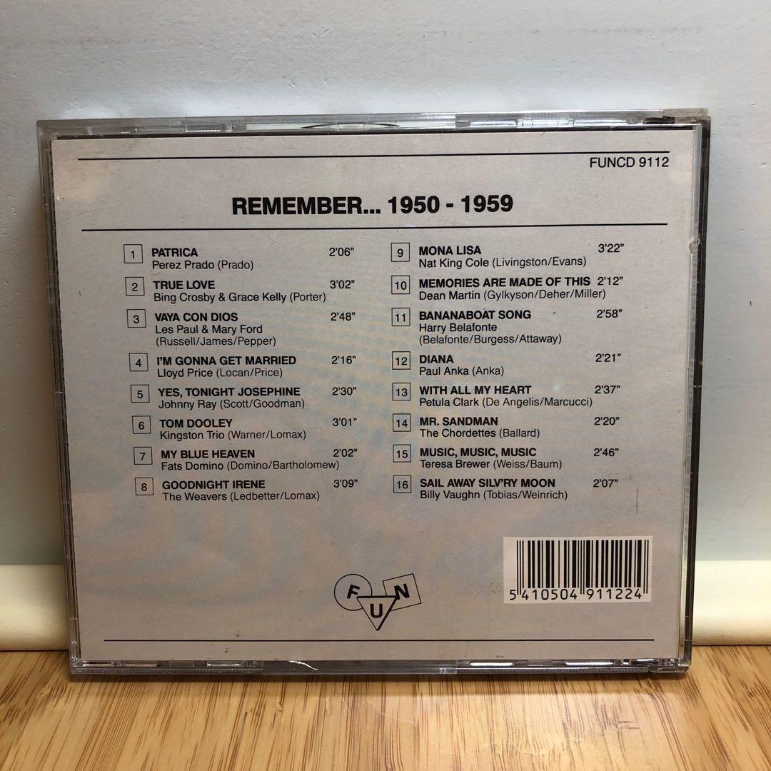 Remember 1950 1959 僅拆 Nat King Cole Dean Martin Perez Prado Kingston