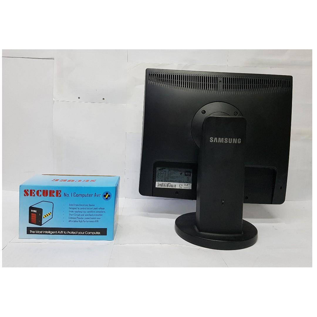 samsung syncmaster magic cx743b 17 inch lcd monitor with secure 220v computer avr