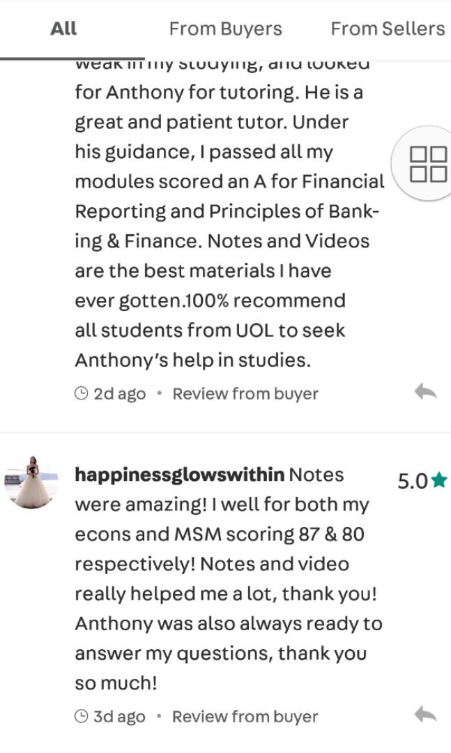 SIM UOL VSA notes (Category: Textbooks) located in Singapore. Submitted by thefaithfulobsession (Listing ID 40463500, Image 3). Description: Many students Ace-ed their exams with us, click: 'https://uoltuition-sg.blogspot.com/p/anthonys-uol-notes.html' to see their testimonials. SIM UOL BEST NOTES Kindly swipe the photos for testimonials. These notes has helped many students clear their exams and score the grades they want. I am a First Class Hon