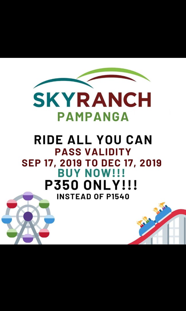 SKY RANCH UNLI RIDES, Tickets & Vouchers, Local Attractions & Transport ...