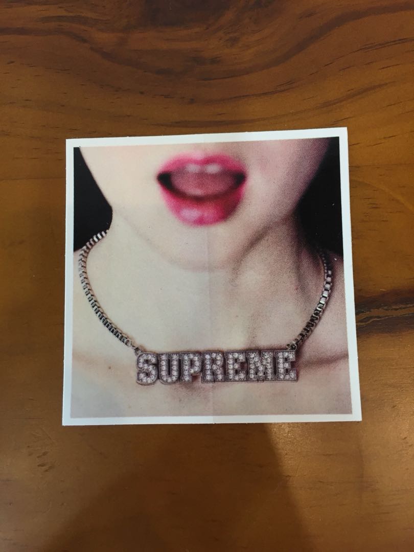 Supreme sales necklace sticker
