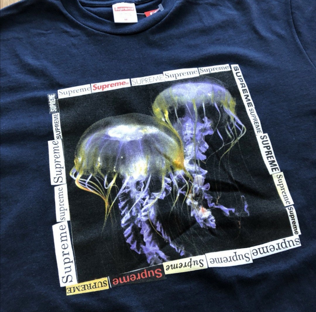 Supreme jellyfish tee navy blue L, Men 