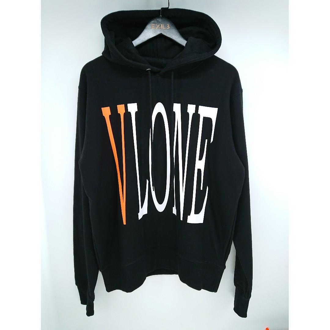 Vlone Staple Hoodie Black Orange M.L.XL Men s Fashion Tops Sets Hoodies on Carousell
