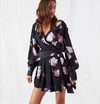 AJE Gabyon Wrap Floral Dress - Size 8 RRP $455
