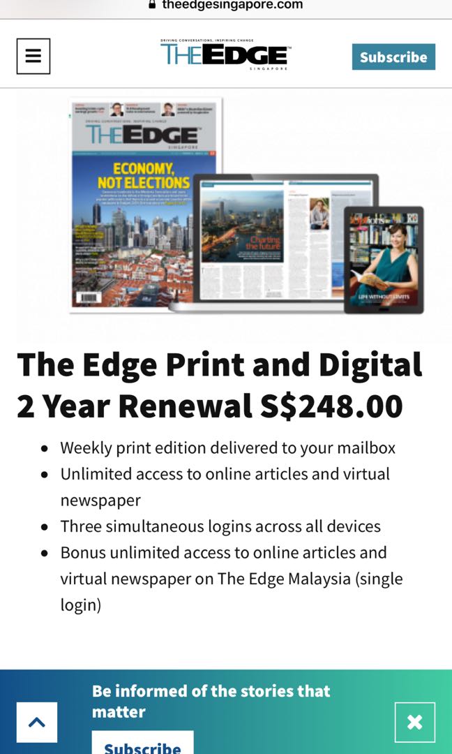 2 Year The Edge Subscription Books Stationery Magazines Others On Carousell
