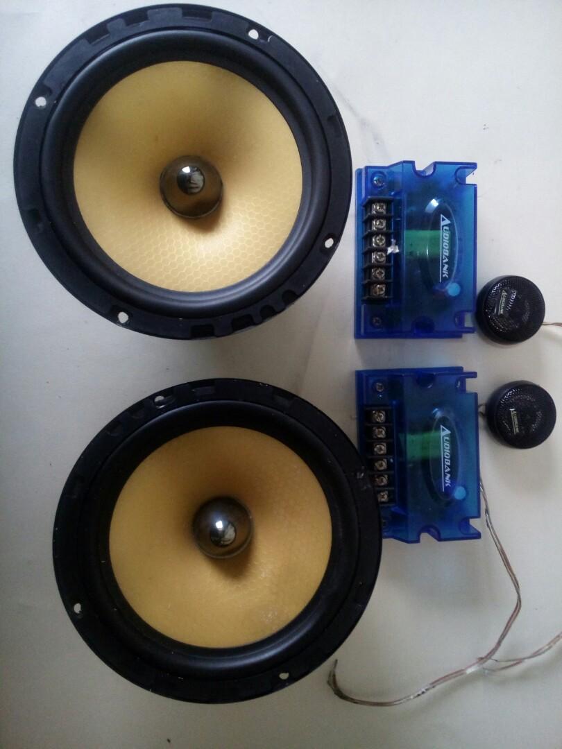 AudioBank USA original 6inch speaker ..crossover and tweeter, Auto