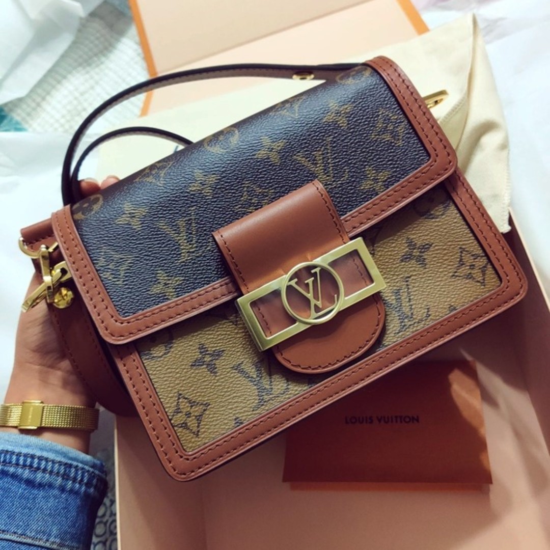 Louis Vuitton Mini Dauphine Monogram Tan Calfskin