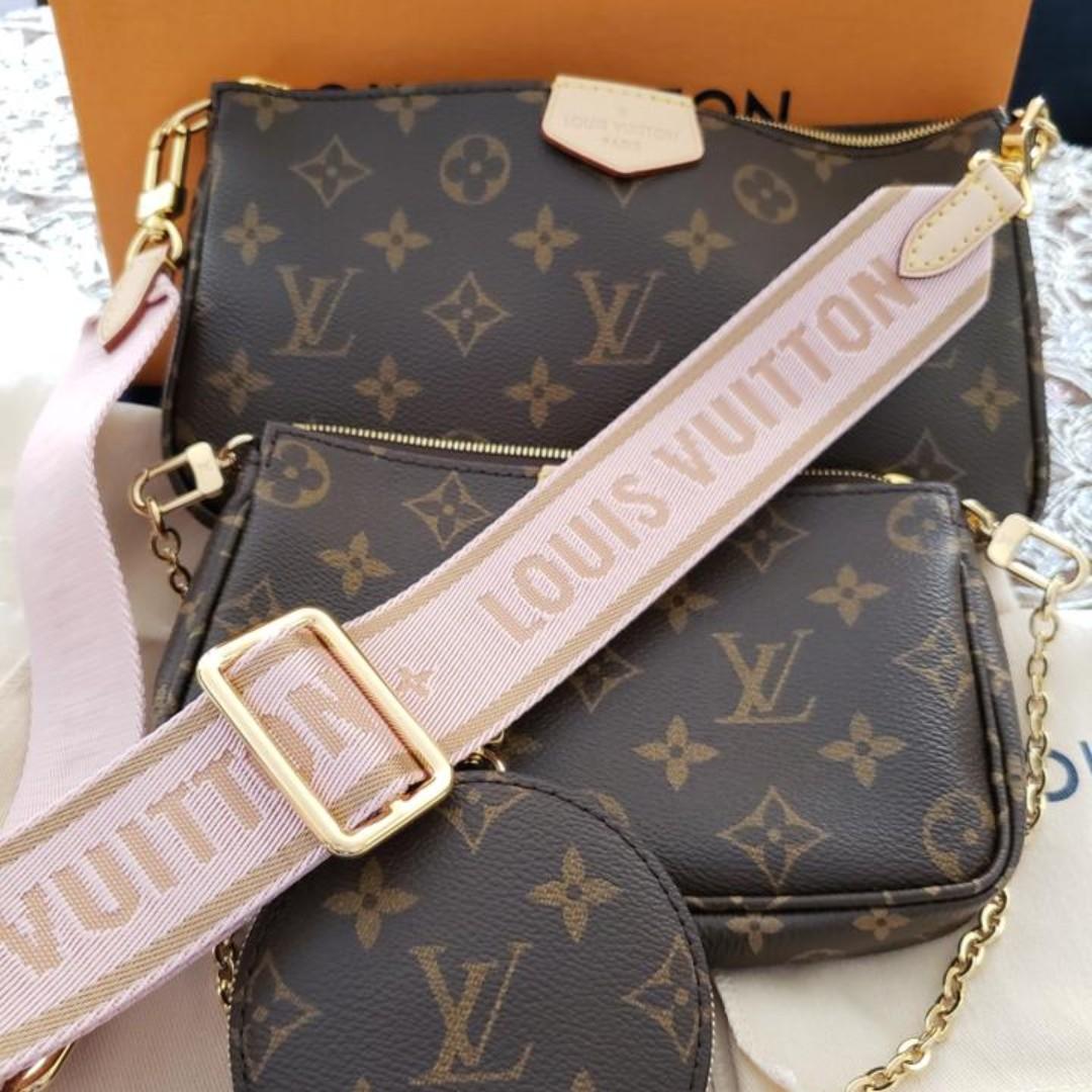 louis vuitton pink strap bag