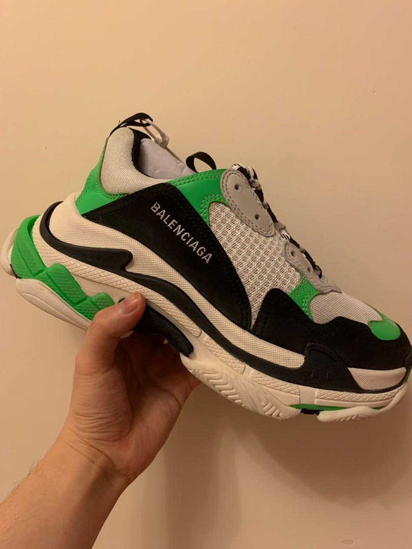 BALENCiAGA Triple S Beige Green Yellow NEW