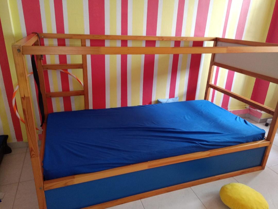 coleman bunk bed mattress with angle cutoff