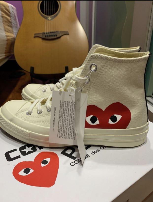 Cdg converse top high cream