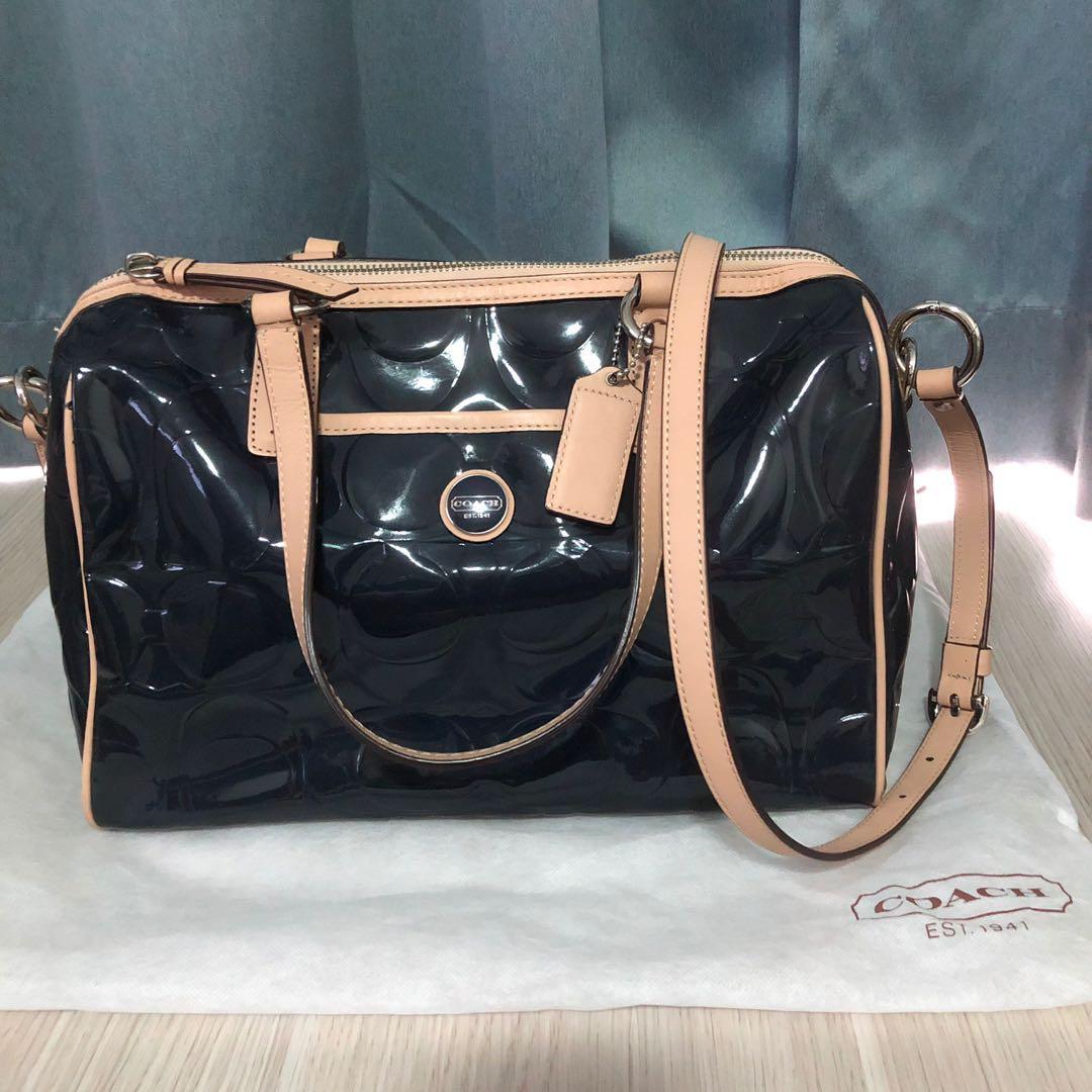 coach patent leather satchel