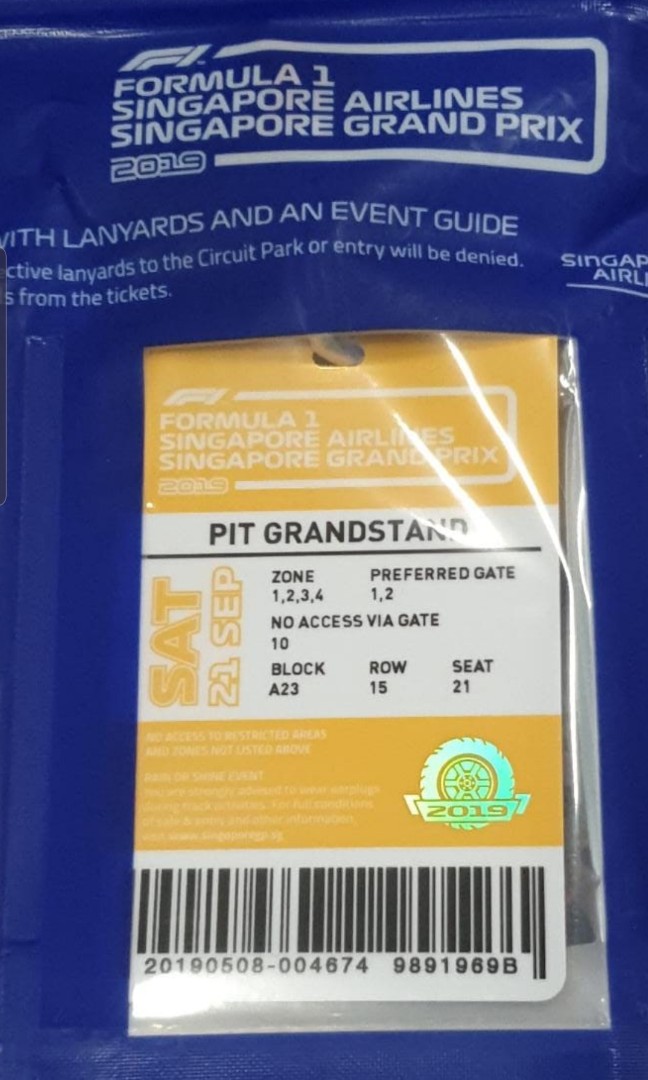 F1 Forumla Grandstand Tickets Entertainment Events Concerts On Carousell