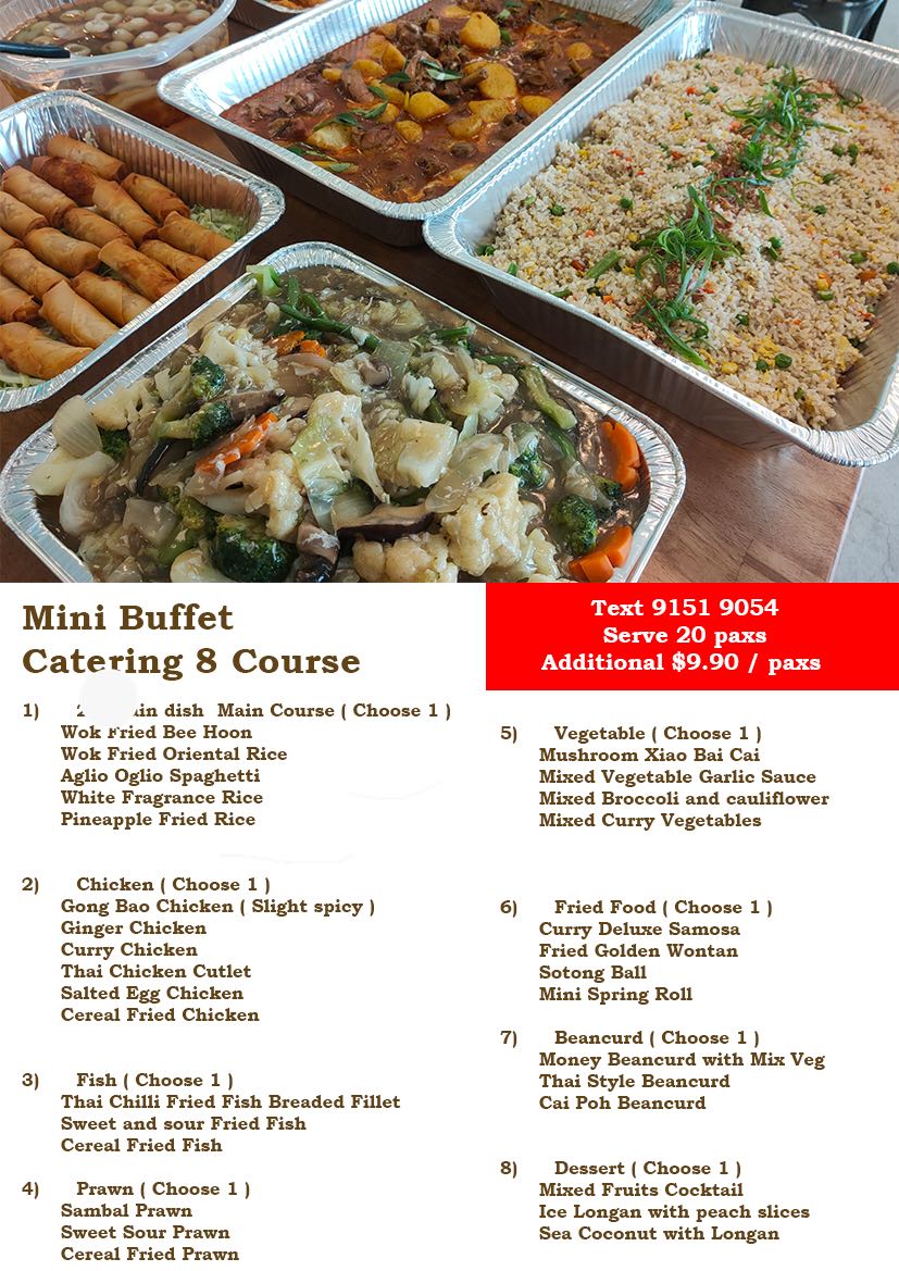 Halal 8 course Mini Buffet Catering w delivery ( 20 paxs ), Food & Drinks,  Local Eats on Carousell