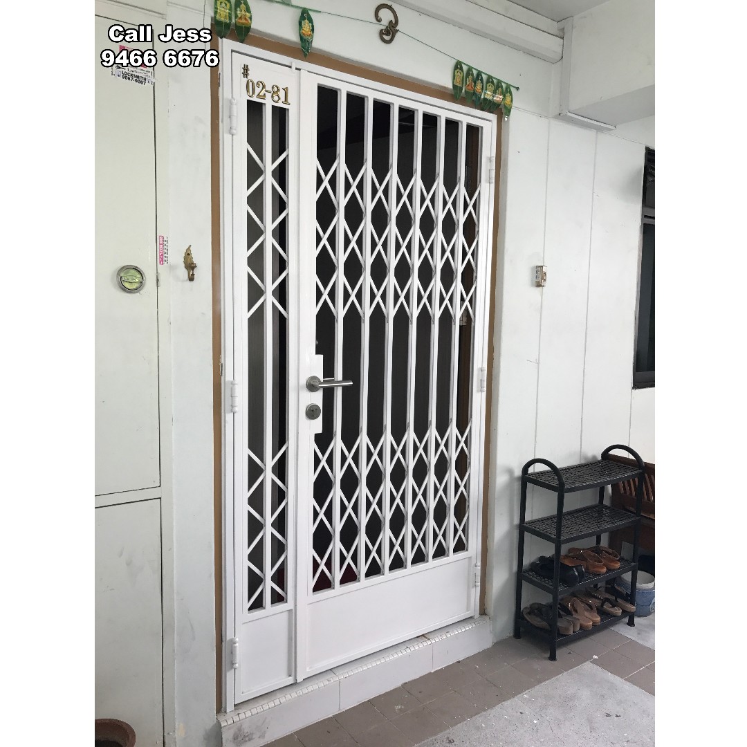 Hdb Nice Design Mild Steel Gate With Laminate And Wooden Design Home Services Renovations On Carousell