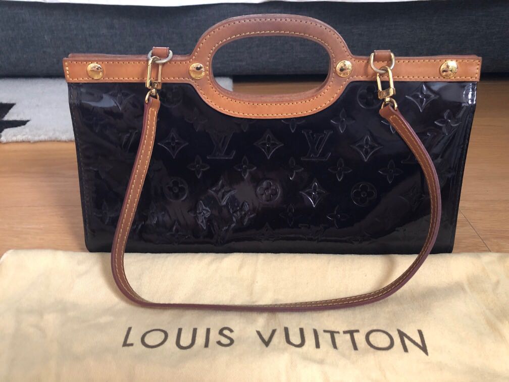 Louis Vuitton, Bags, Louis Vuitton Monogram Vernis Roxbury Drive Hand Bag  Amarante M9995 Auth 24481