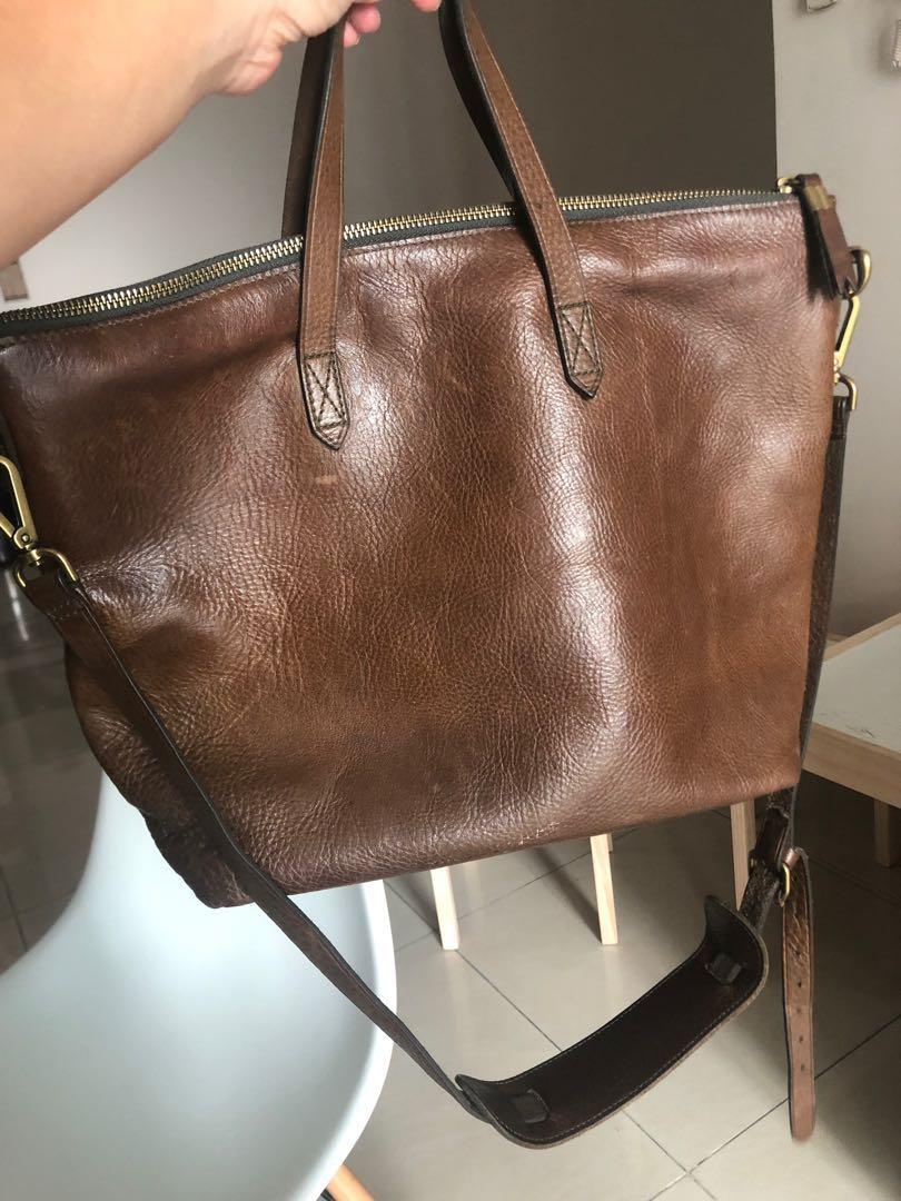 madewell zip transport tote