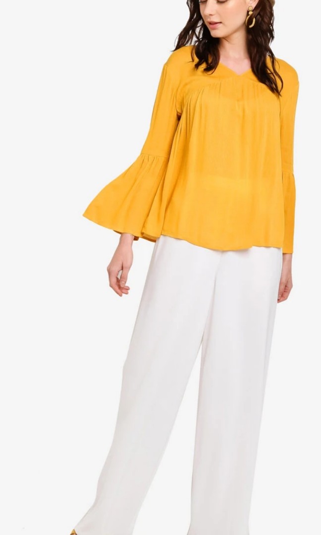 plus size mustard yellow top