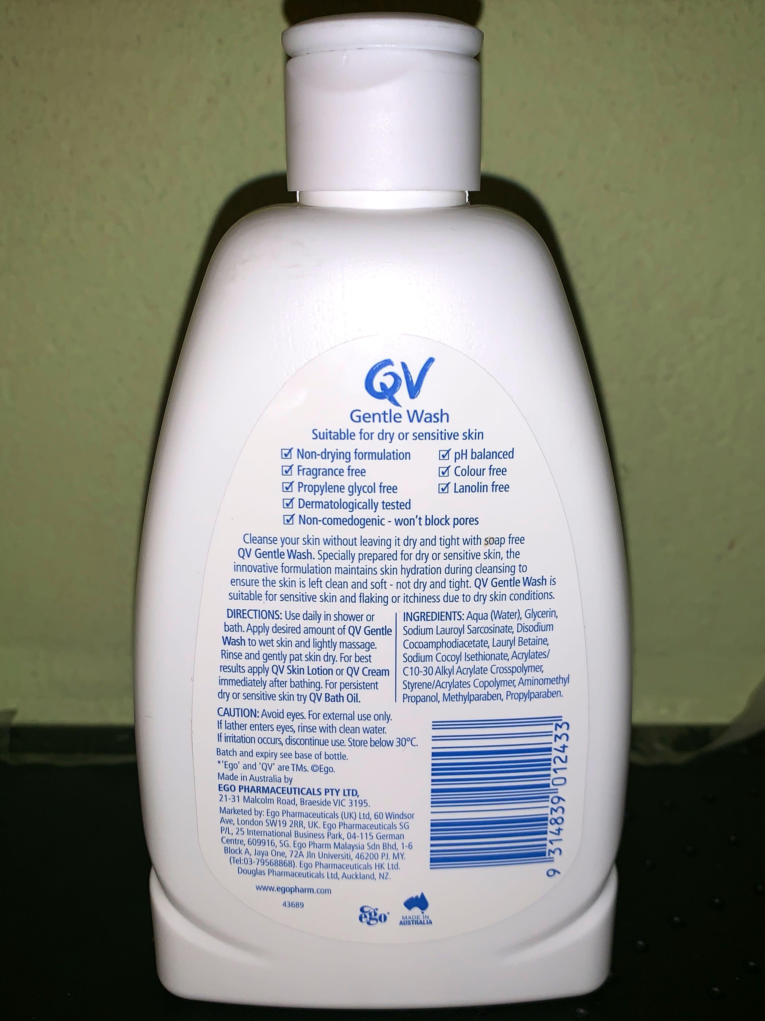 qv gentle wash ph level
