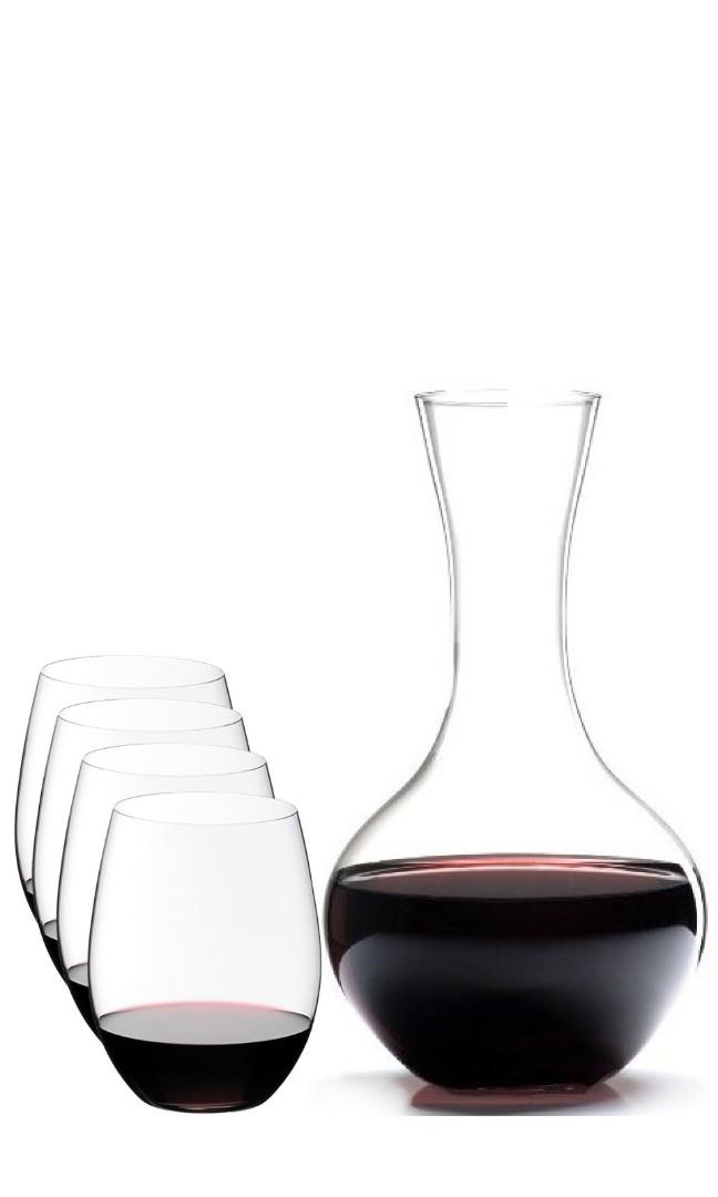 Riedel O Cabernet And Decanter Syrah Gift Set Of 5 5414 30 Home Appliances Kitchenware On Carousell